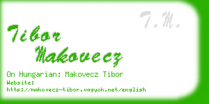 tibor makovecz business card